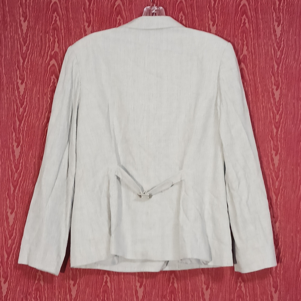 PETITE SOPHISTICATE 2 Piece Gray Long Sleeve Collared Suit Women's Size 12 - Picture 6 of 16
